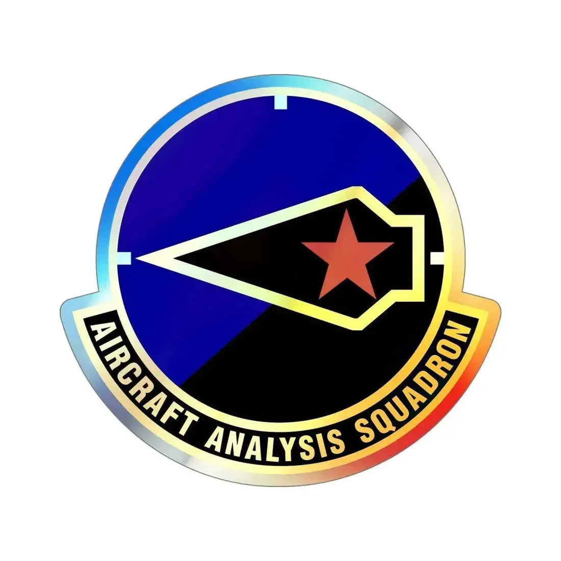 Aircraft Analysis Squadron (U.S. Air Force) Holographic STICKER Die-Cut Vinyl Decal 6 Inch Holographic - The Sticker Space