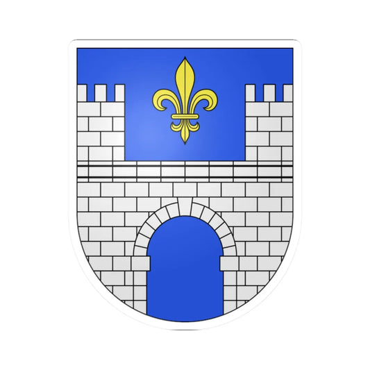 AireLaVille-coat of arms (Switzerland) (Coat of Arms) STICKER Vinyl Kiss-Cut Decal 2 Inch White - The Sticker Space