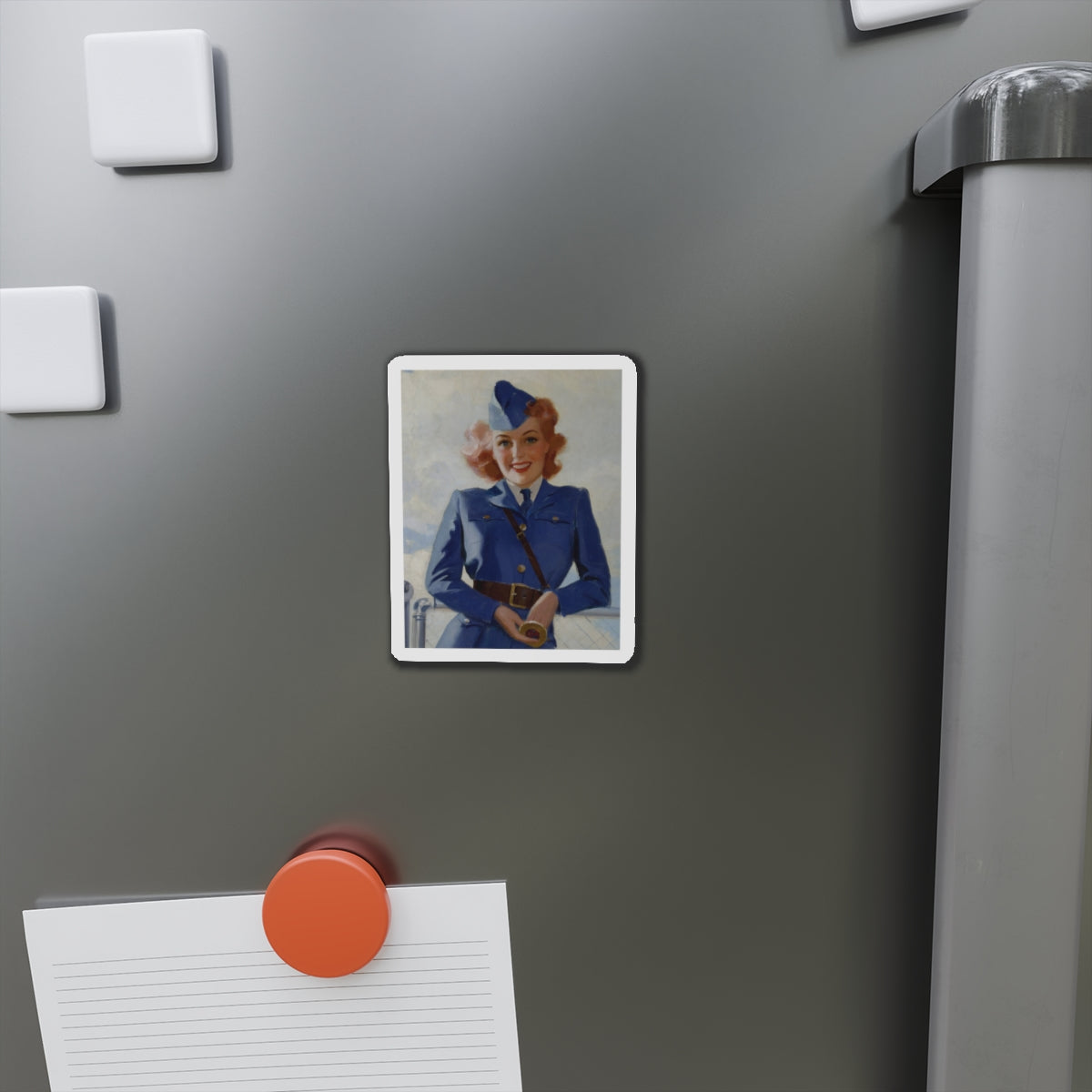 Airline Model (Magazine Illustration) Refrigerator Magnet-The Sticker Space