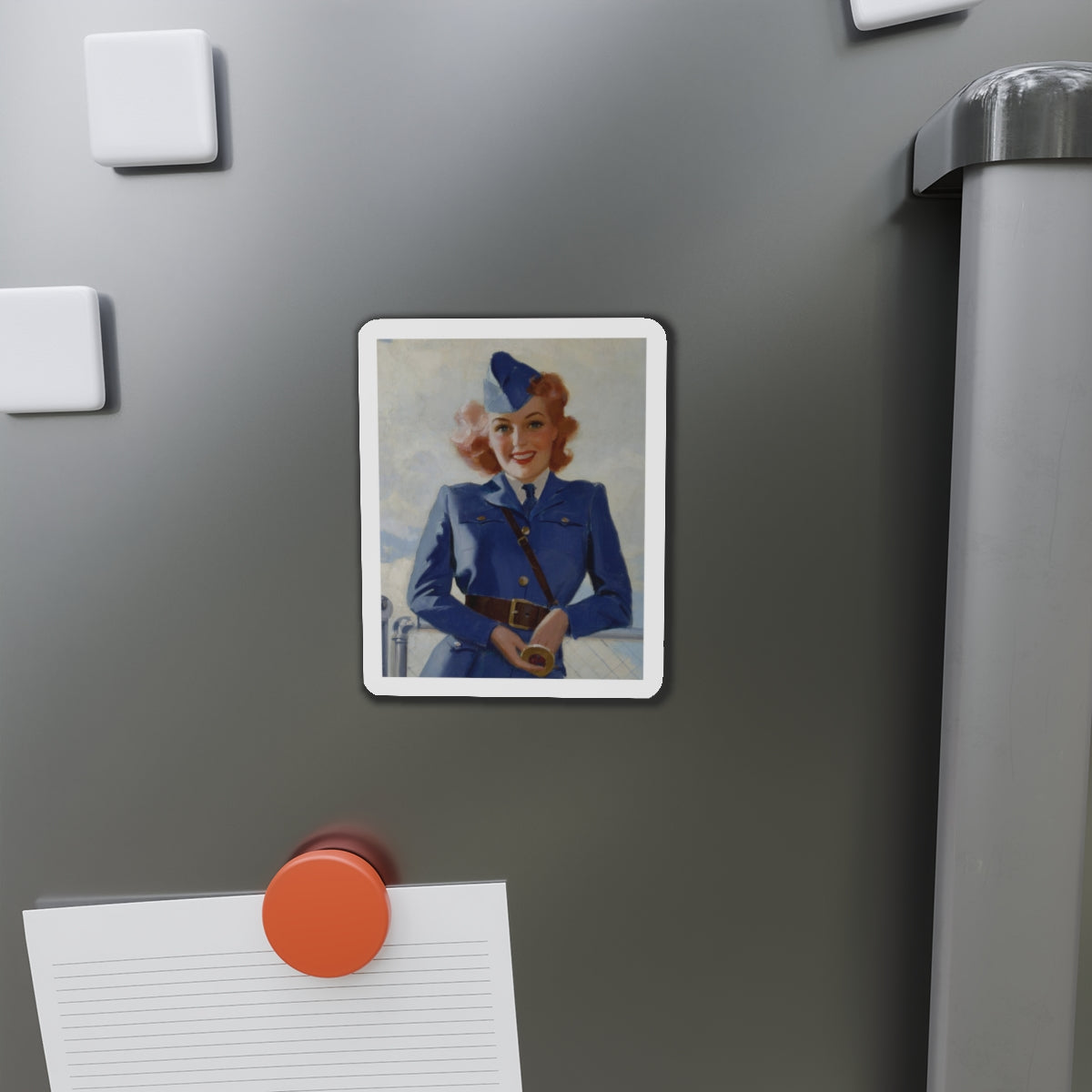 Airline Model (Magazine Illustration) Refrigerator Magnet-The Sticker Space