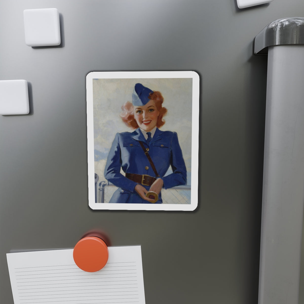 Airline Model (Magazine Illustration) Refrigerator Magnet-The Sticker Space