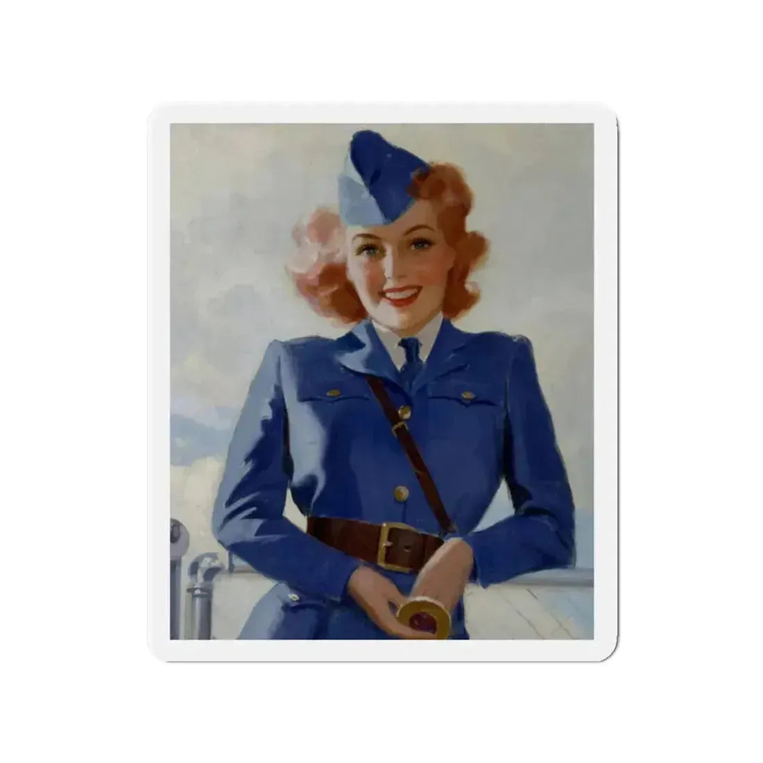 Airline Model (Magazine Illustration) Refrigerator Magnet 2 Inch - The Sticker Space