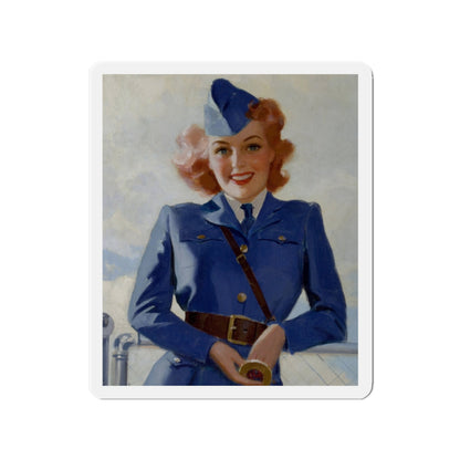 Airline Model (Magazine Illustration) Refrigerator Magnet-2" x 2"-The Sticker Space