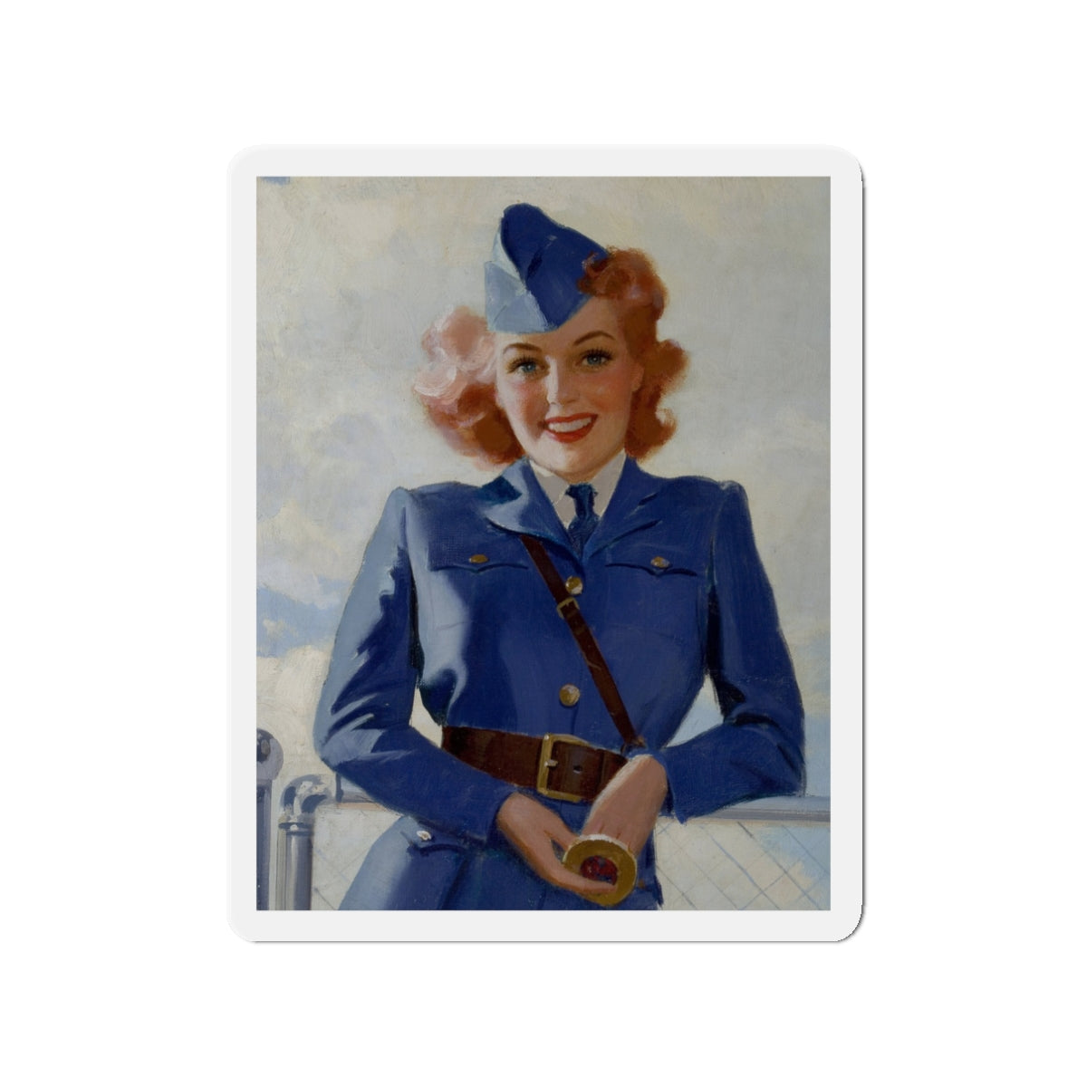 Airline Model (Magazine Illustration) Refrigerator Magnet-3" x 3"-The Sticker Space