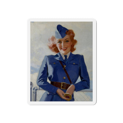 Airline Model (Magazine Illustration) Refrigerator Magnet-5" x 5"-The Sticker Space