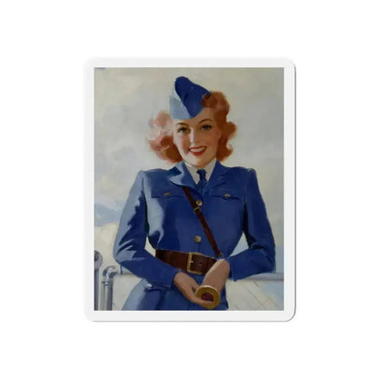 Airline Model (Magazine Illustration) Refrigerator Magnet 6 Inch - The Sticker Space