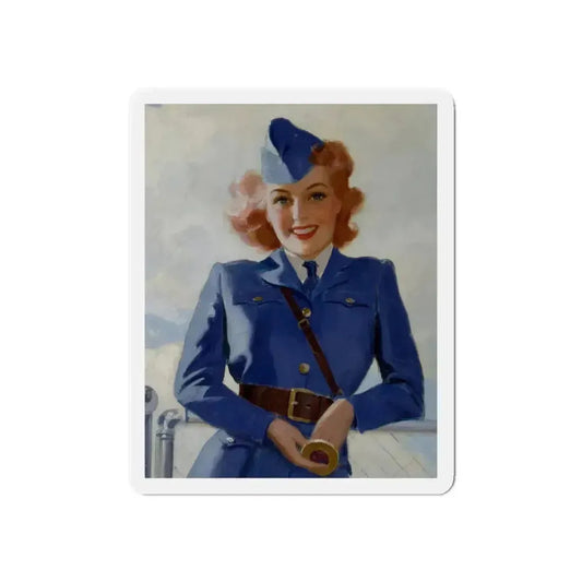 Airline Model (Magazine Illustration) Refrigerator Magnet 6 Inch - The Sticker Space