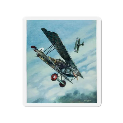 Airplane, 1958 (Magazine Illustration) Refrigerator Magnet 2 Inch Die-Cut - The Sticker Space