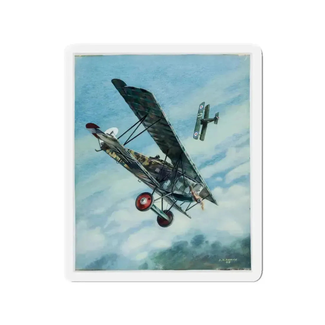 Airplane, 1958 (Magazine Illustration) Refrigerator Magnet - The Sticker Space