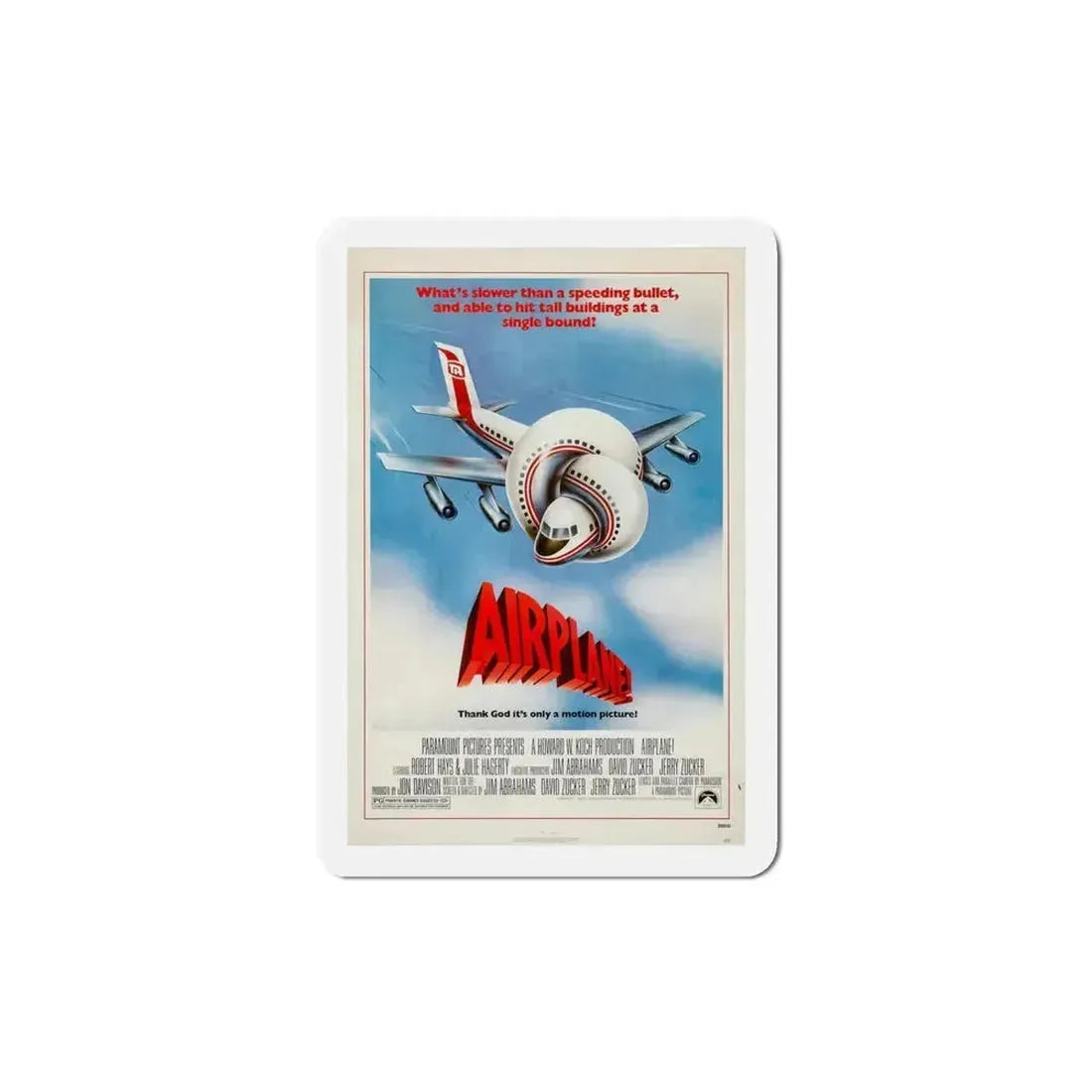 Airplane! 1980 Movie Poster Refrigerator Magnet 4 Inch - The Sticker Space