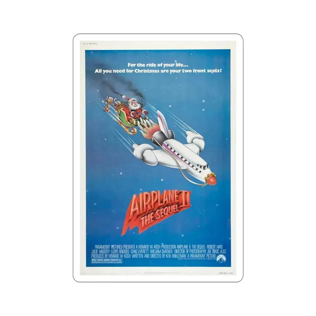 Airplane II The Sequel 1982 Movie Poster STICKER Vinyl Die-Cut Decal 6 Inch - The Sticker Space