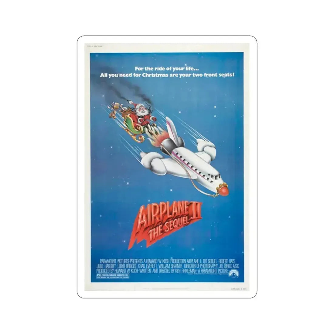 Airplane II The Sequel 1982 Movie Poster STICKER Vinyl Die-Cut Decal - The Sticker Space