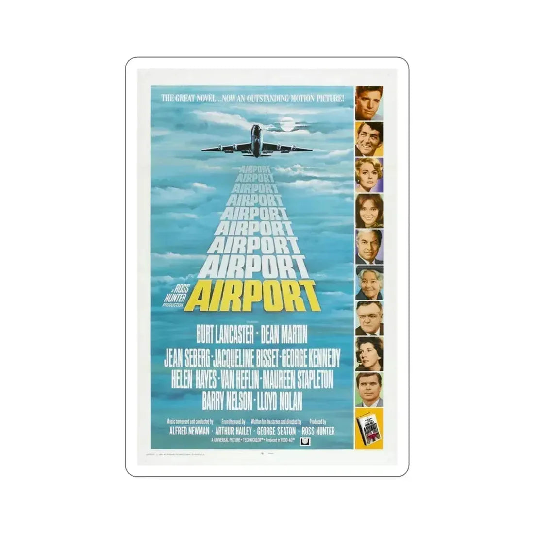 Airport 1970 Movie Poster STICKER Vinyl Die-Cut Decal 4 Inch - The Sticker Space