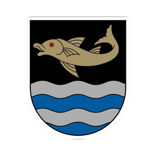 Aizputes apriņķa ģerbonis (Latvia) (Coat of Arms) STICKER Vinyl Kiss-Cut Decal 2 Inch White - The Sticker Space