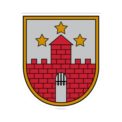 Aizputes novads COA (Latvia) (Coat of Arms) STICKER Vinyl Kiss-Cut Decal 2 Inch White - The Sticker Space