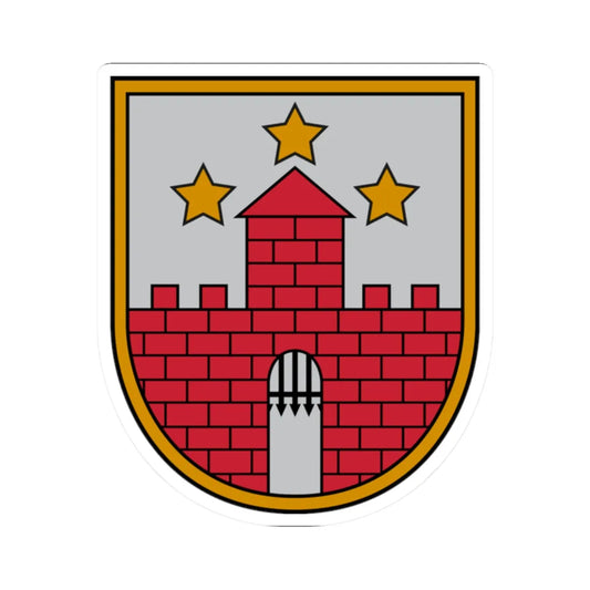 Aizputes novads COA (Latvia) (Coat of Arms) STICKER Vinyl Kiss-Cut Decal 2 Inch White - The Sticker Space