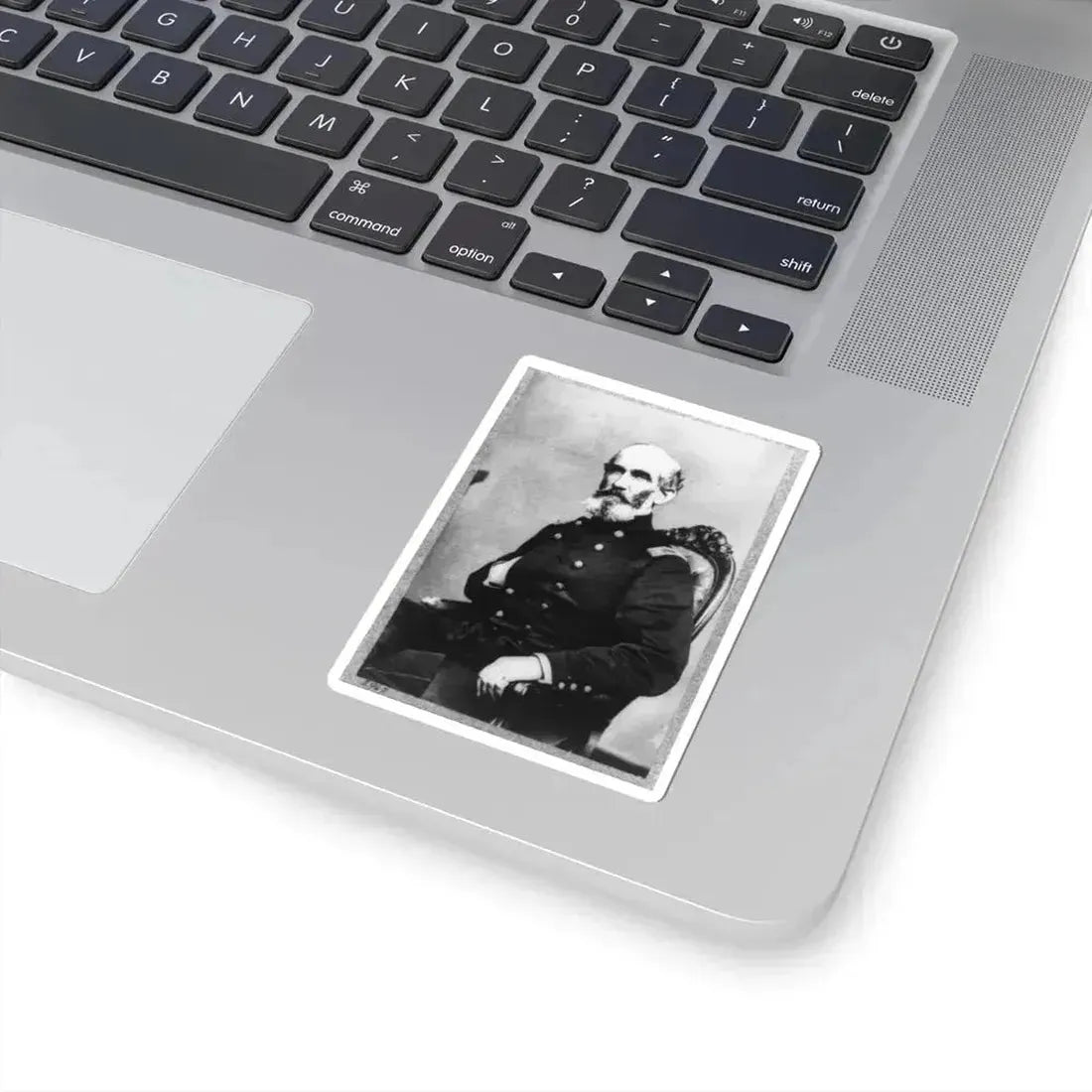 A.J. Smith, Three-Quarter Length Portrait, Seated, Facing Right, Right Hand in His Coat (U.S. Civil War) STICKER Vinyl Kiss-Cut Decal - The Sticker Space