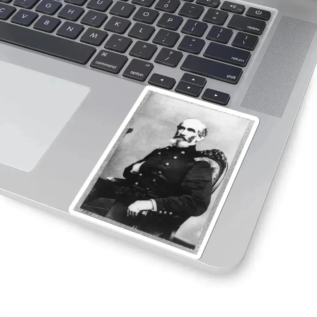 A.J. Smith, Three-Quarter Length Portrait, Seated, Facing Right, Right Hand in His Coat (U.S. Civil War) STICKER Vinyl Kiss-Cut Decal - The Sticker Space