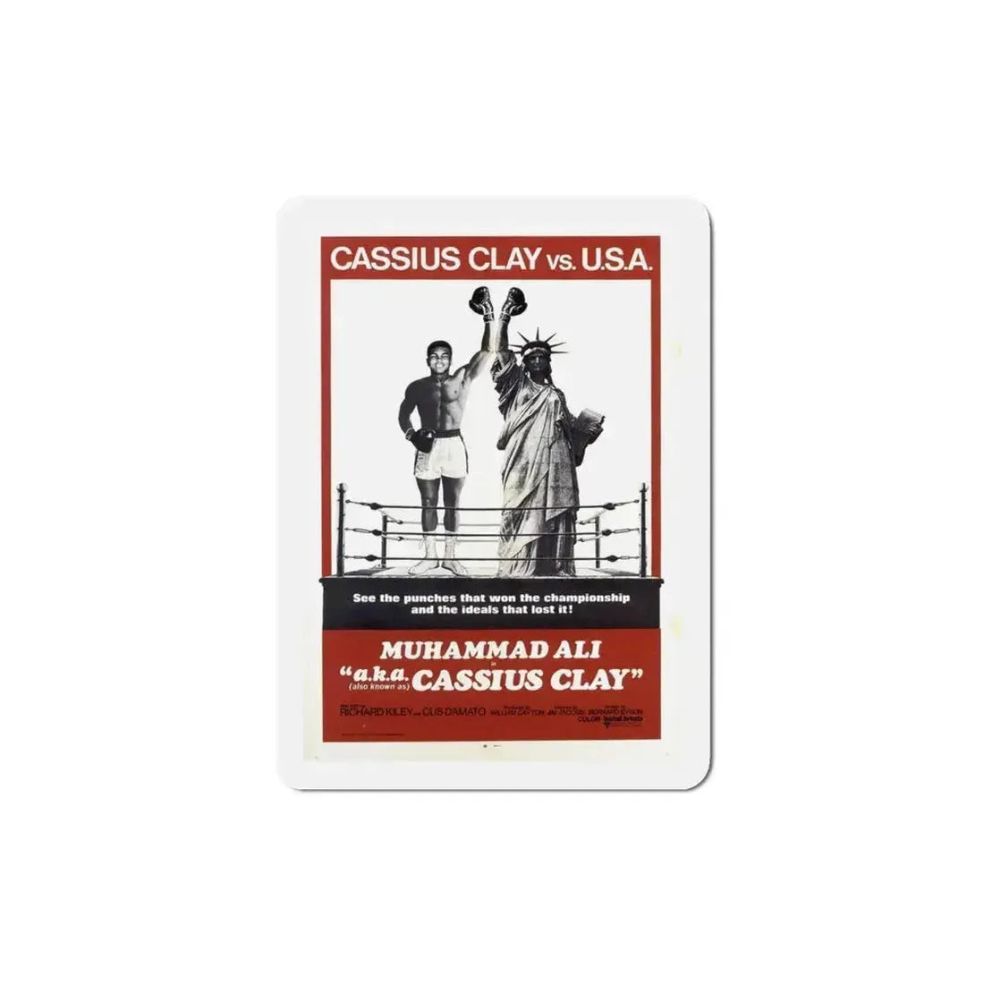 Aka Cassius Clay 1970 Movie Poster Refrigerator Magnet 4 Inch - The Sticker Space