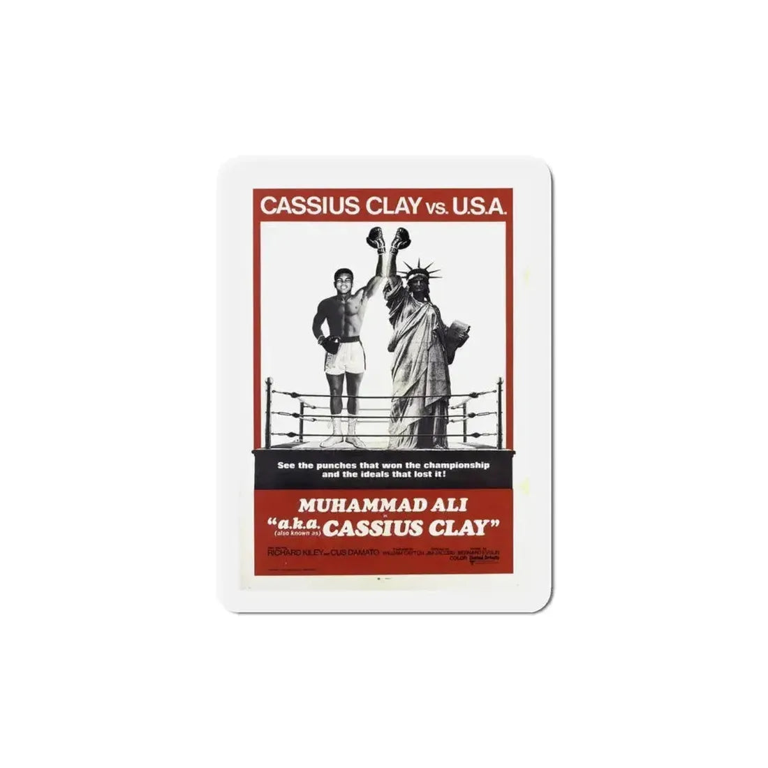 Aka Cassius Clay 1970 Movie Poster Refrigerator Magnet 5 Inch - The Sticker Space