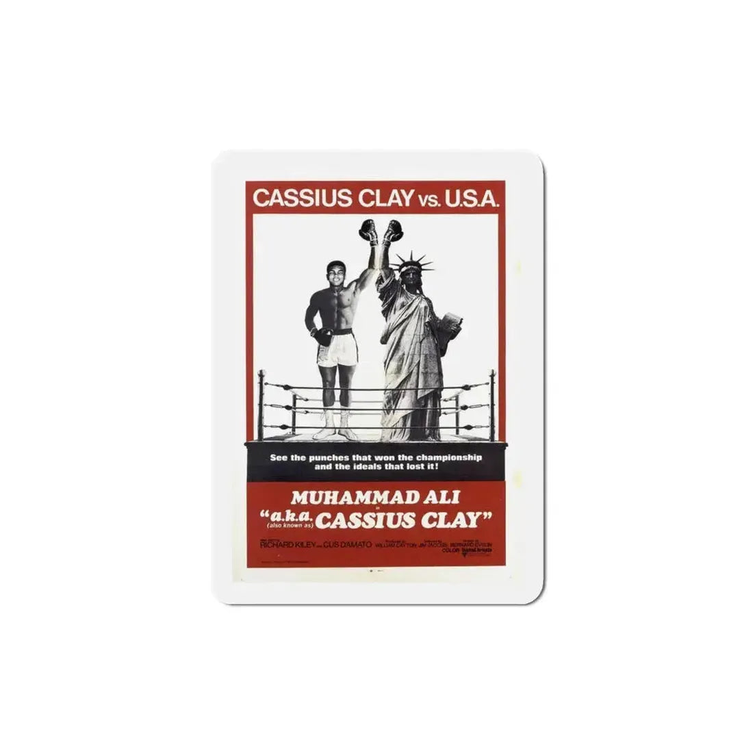 Aka Cassius Clay 1970 Movie Poster Refrigerator Magnet - The Sticker Space