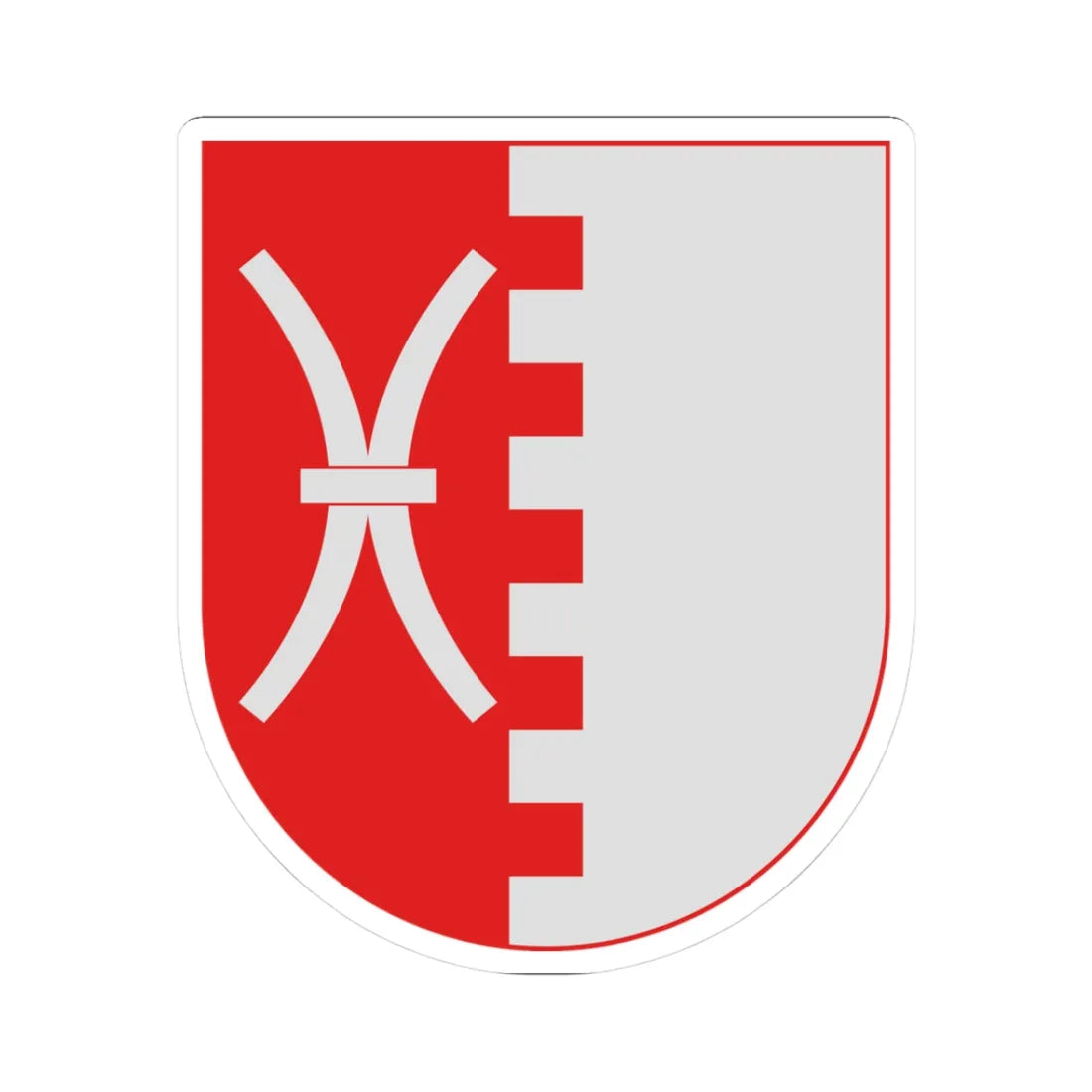 Akaa.vaakuna (Finland) (Coat of Arms) STICKER Vinyl Kiss-Cut Decal 3 Inch White - The Sticker Space