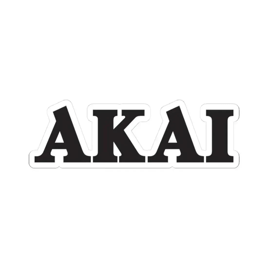 Akai (black) (Logo) STICKER Vinyl Kiss-Cut Decal 3 Inch White - The Sticker Space