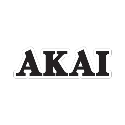 Akai (black) (Logo) STICKER Vinyl Kiss-Cut Decal 4 Inch White - The Sticker Space