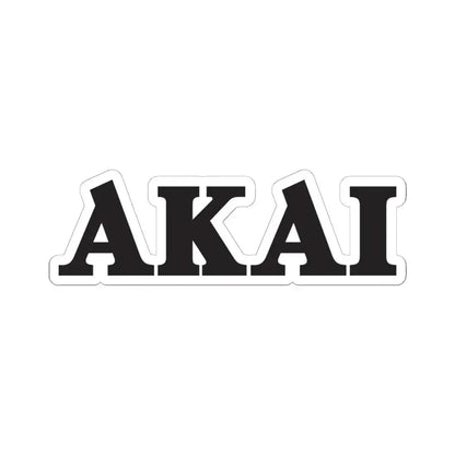 Akai (black) (Logo) STICKER Vinyl Kiss-Cut Decal 6 Inch White - The Sticker Space