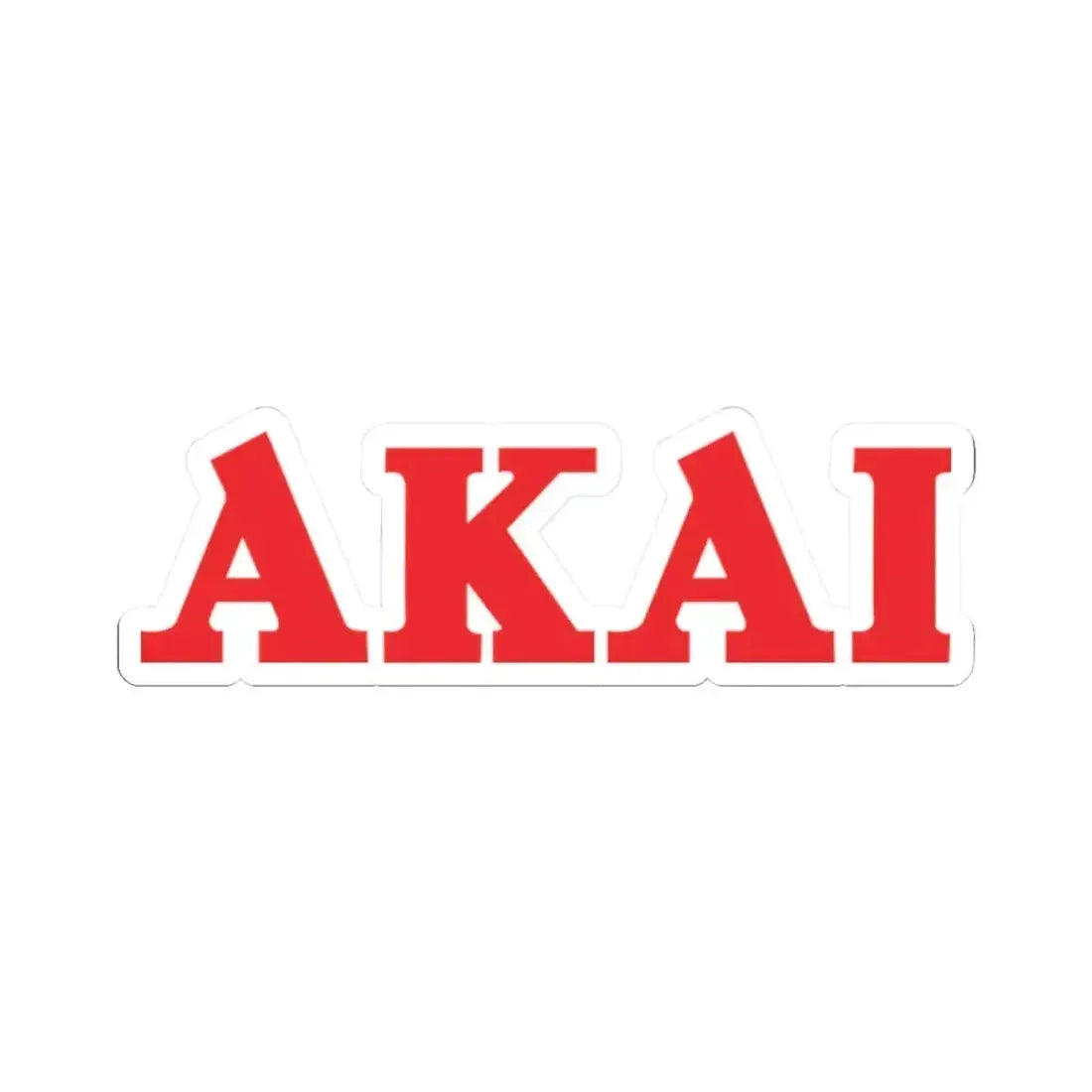 Akai (red) (Logo) STICKER Vinyl Kiss-Cut Decal 2 Inch White - The Sticker Space