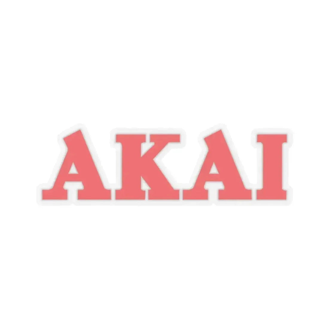 Akai (red) (Logo) STICKER Vinyl Kiss-Cut Decal 4 Inch Transparent - The Sticker Space
