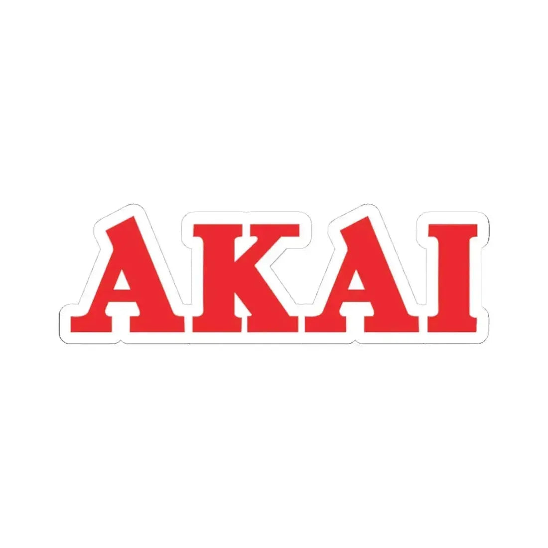 Akai (red) (Logo) STICKER Vinyl Kiss-Cut Decal 4 Inch White - The Sticker Space