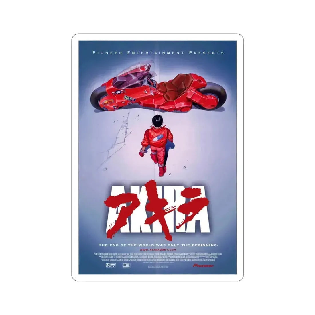 Akira 1988 Movie Poster STICKER Vinyl Die-Cut Decal 4 Inch - The Sticker Space