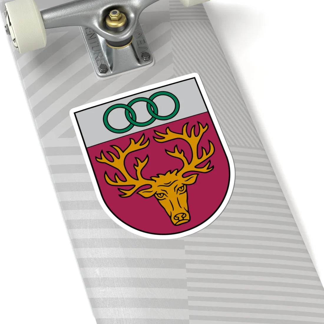 Aknīstes novads COA (Latvia) (Coat of Arms) STICKER Vinyl Kiss-Cut Decal - The Sticker Space