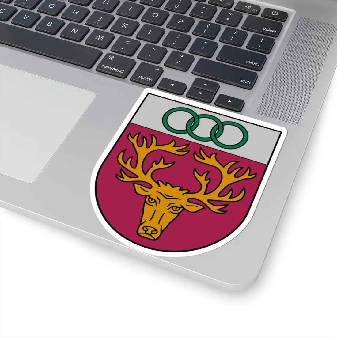 Aknīstes novads COA (Latvia) (Coat of Arms) STICKER Vinyl Kiss-Cut Decal - The Sticker Space