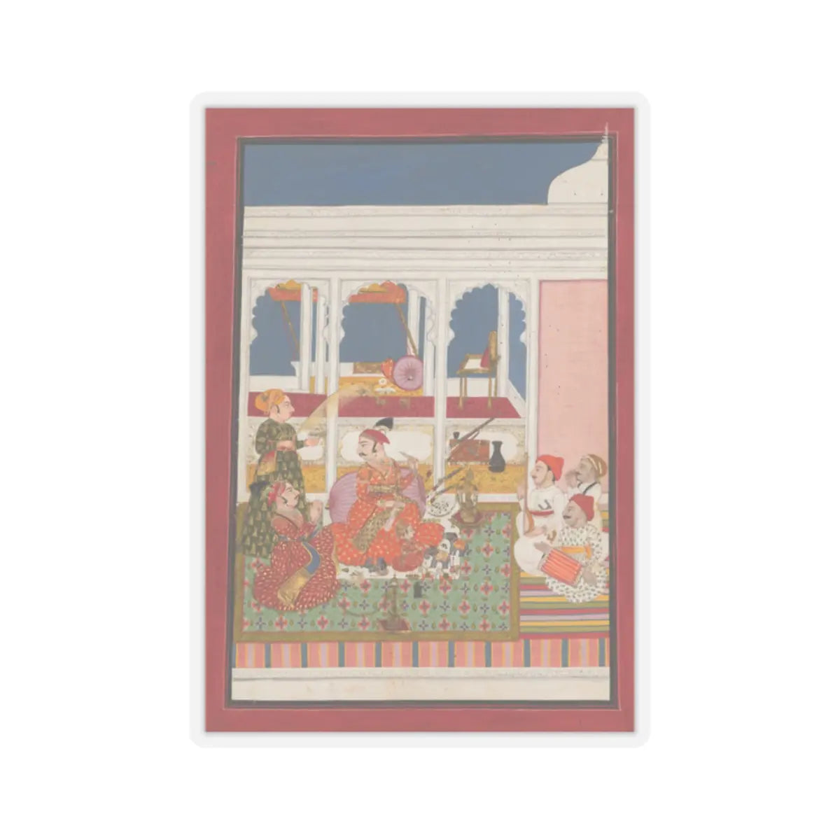 Ala Bagas - Maharaja Baghji with Courtiers and His Infant Son - ca. 1750 - STICKER Vinyl Kiss-Cut Decal
