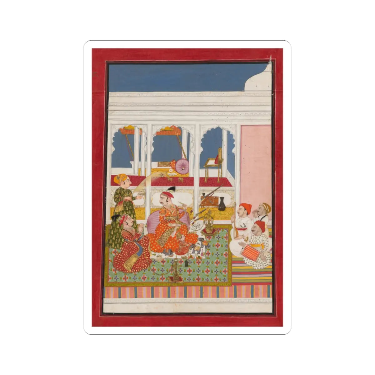 Ala Bagas - Maharaja Baghji with Courtiers and His Infant Son - ca. 1750 - STICKER Vinyl Kiss-Cut Decal
