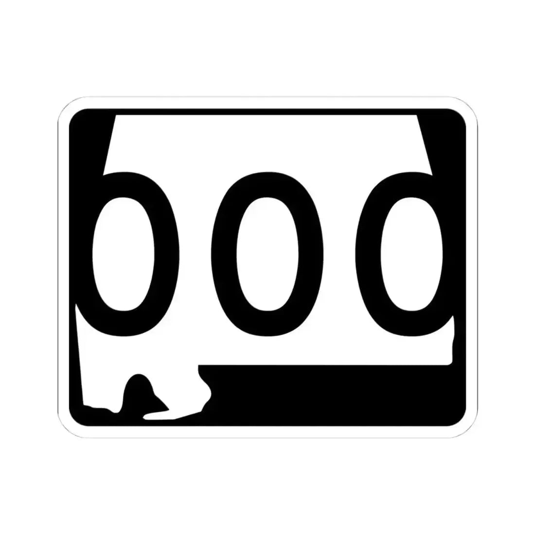 Alabama 000 Template (Alabama) (Road Sign) STICKER Vinyl Kiss-Cut Decal 4 Inch White - The Sticker Space