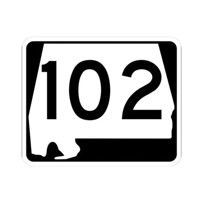Alabama 102 (Alabama) (Road Sign) STICKER Vinyl Kiss-Cut Decal 3 Inch White - The Sticker Space