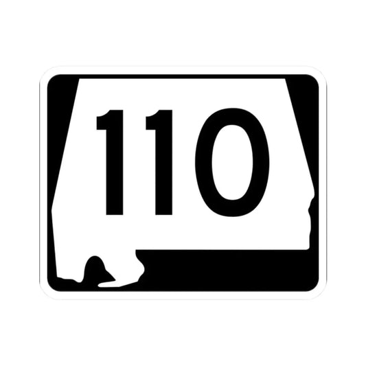 Alabama 110 (Alabama) (Road Sign) STICKER Vinyl Kiss-Cut Decal 2 Inch White - The Sticker Space