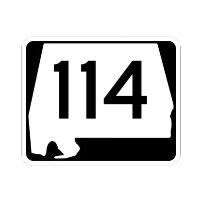 Alabama 114 (Alabama) (Road Sign) STICKER Vinyl Kiss-Cut Decal 3 Inch White - The Sticker Space