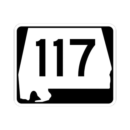 Alabama 117 (Alabama) (Road Sign) STICKER Vinyl Kiss-Cut Decal 4 Inch White - The Sticker Space