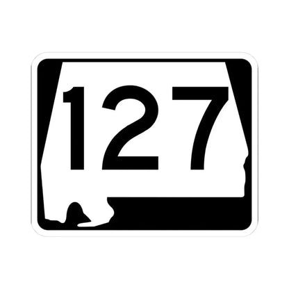Alabama 127 (Alabama) (Road Sign) STICKER Vinyl Kiss-Cut Decal 3 Inch White - The Sticker Space