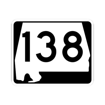 Alabama 138 (Alabama) (Road Sign) STICKER Vinyl Kiss-Cut Decal 3 Inch White - The Sticker Space
