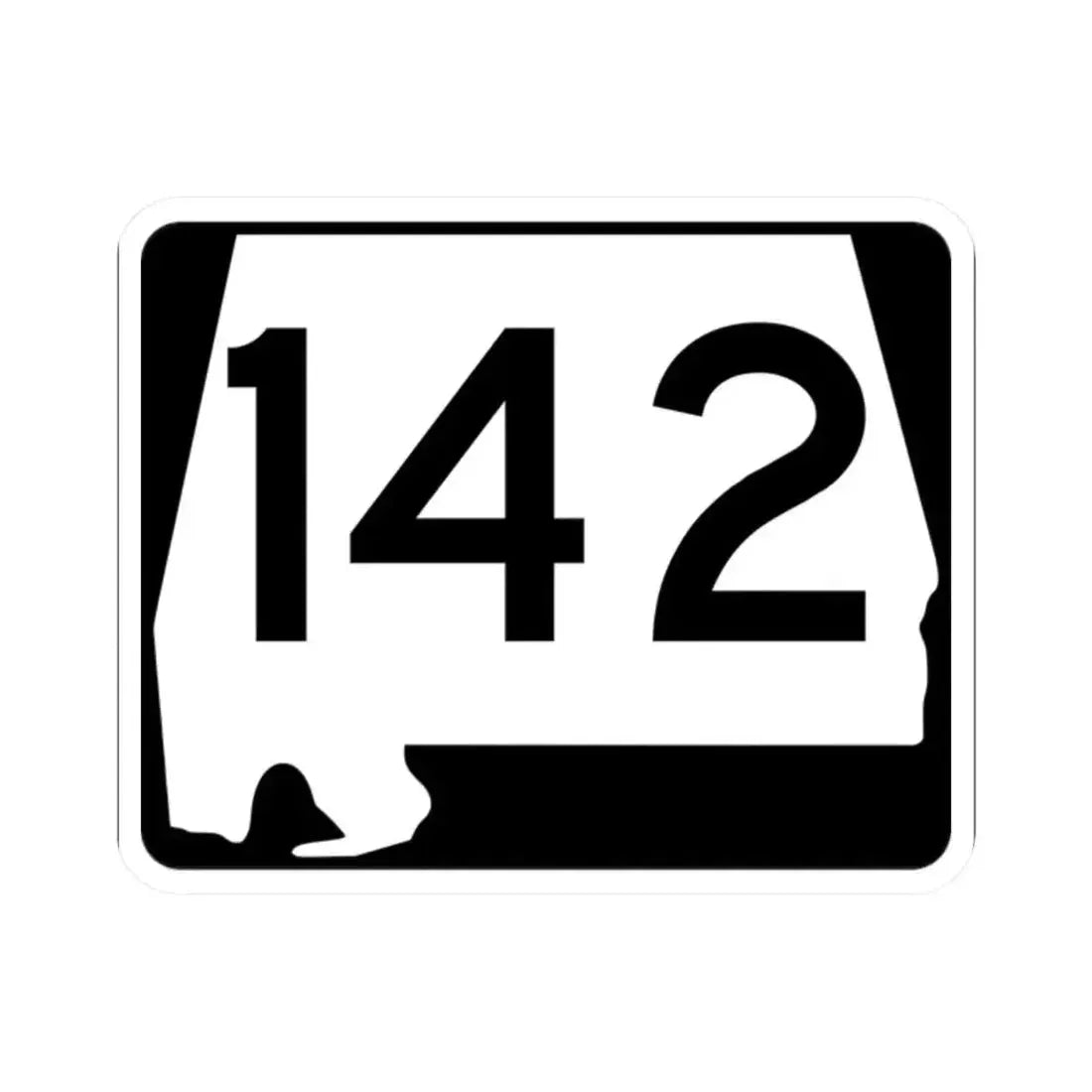 Alabama 142 (Alabama) (Road Sign) STICKER Vinyl Kiss-Cut Decal 2 Inch White - The Sticker Space