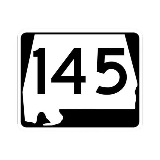 Alabama 145 (Alabama) (Road Sign) STICKER Vinyl Kiss-Cut Decal 2 Inch White - The Sticker Space