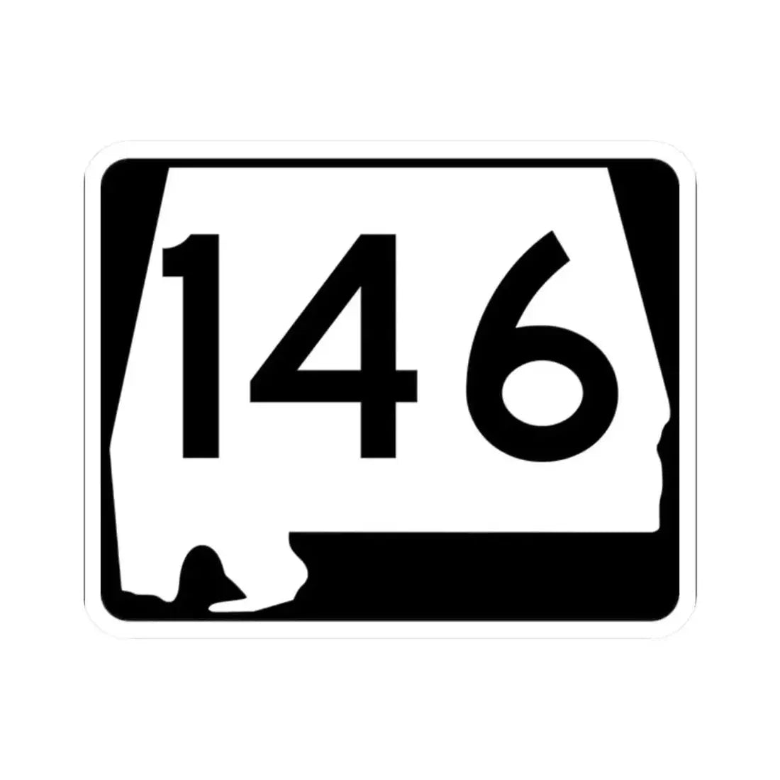 Alabama 146 (Alabama) (Road Sign) STICKER Vinyl Kiss-Cut Decal 2 Inch White - The Sticker Space