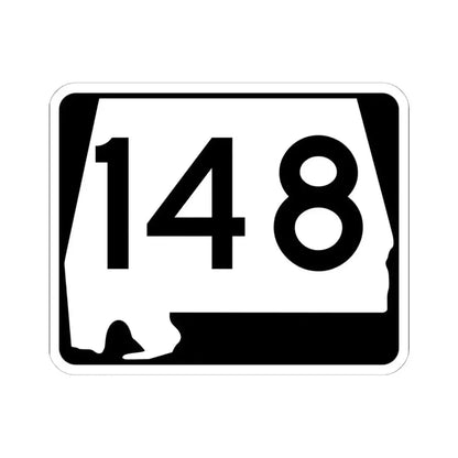 Alabama 148 (Alabama) (Road Sign) STICKER Vinyl Kiss-Cut Decal 6 Inch White - The Sticker Space