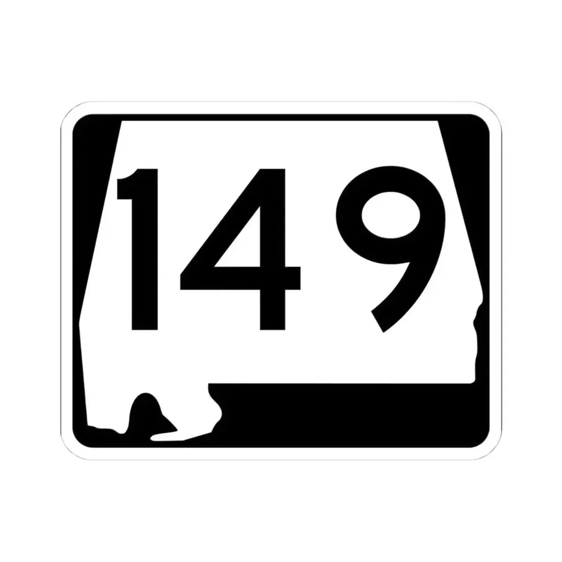 Alabama 149 (Alabama) (Road Sign) STICKER Vinyl Kiss-Cut Decal 4 Inch White - The Sticker Space