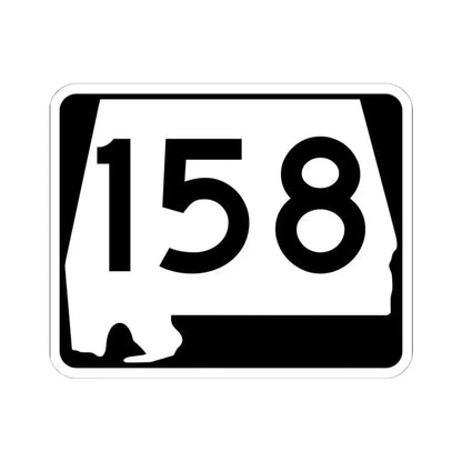Alabama 158 (Alabama) (Road Sign) STICKER Vinyl Kiss-Cut Decal 6 Inch White - The Sticker Space